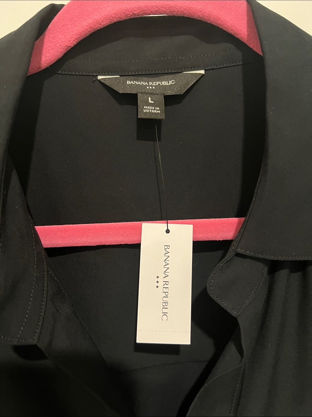 Banana Republic Black Oversized Women's Collared Blouse - Picture 3 of 12